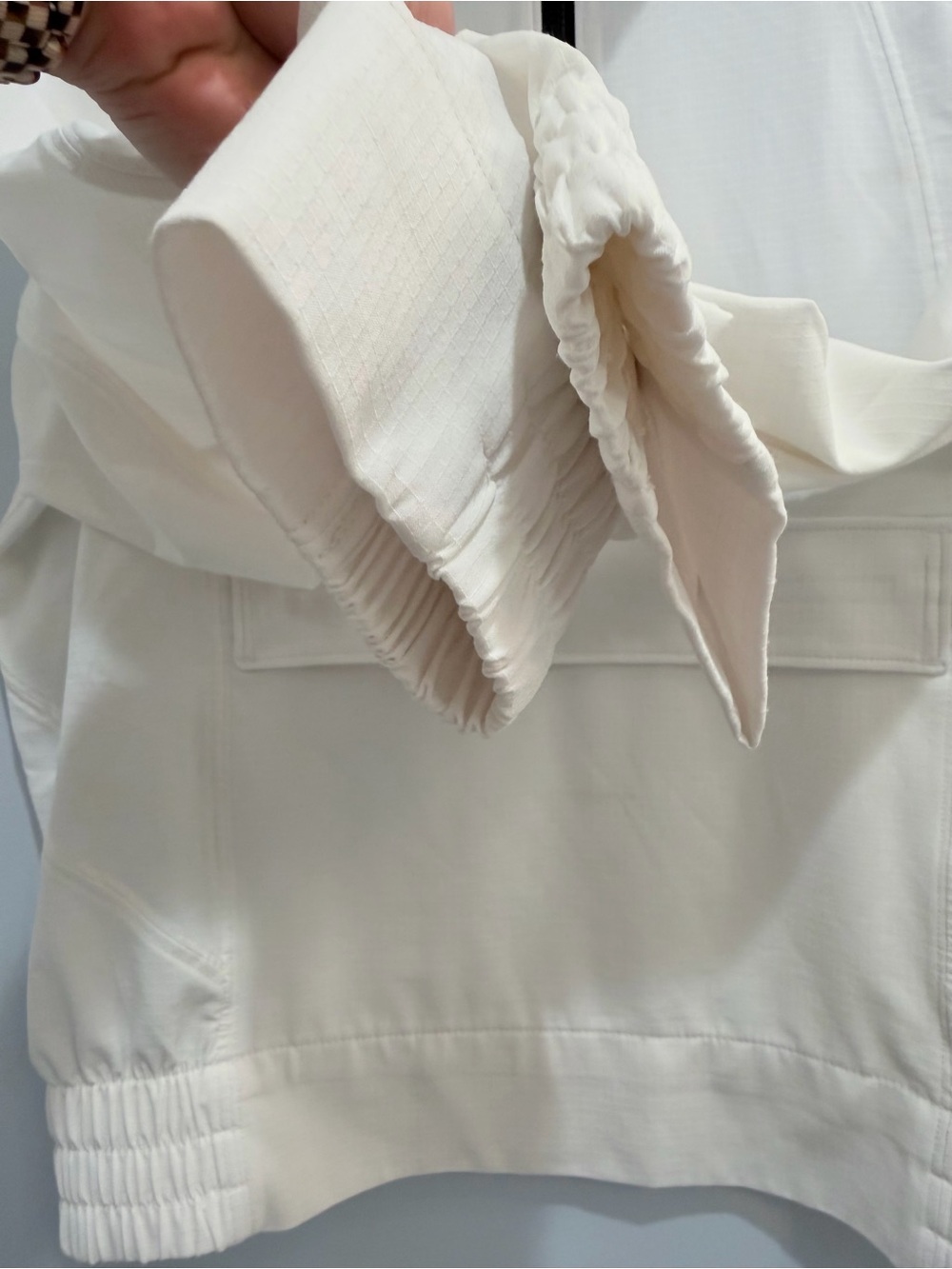 Athleta White Ripstop Half-Zip Pullover Anorak Jacket Quarter Zip Windbreaker S - Picture 7 of 11